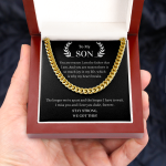 Gift Cuban Necklace for Son - I miss you and I love you dude, forever