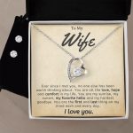To My Wife - My Favorite Hello - Forever Love Heart Pendant and Earring Set