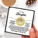 Daughter Jewelry - Be Like a Sunflower Bracelet Graduation Birthday Holiday Gift